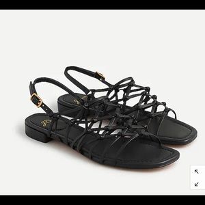 J. Crew Abbie sandals with knotted straps in leather